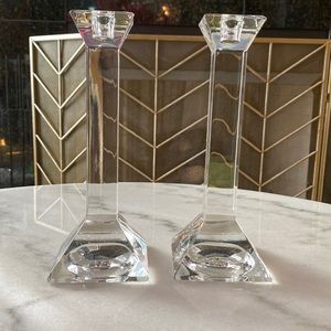 Villeroy & Boch MCM Crystal candleholders 10 inches